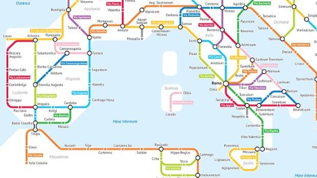 Recreación de una red internacional de metro elaborada por Transit Map
