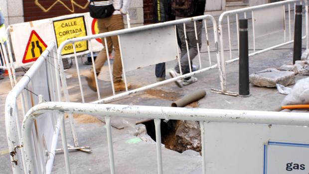 Obras de reparación de la red general de gas ciudad