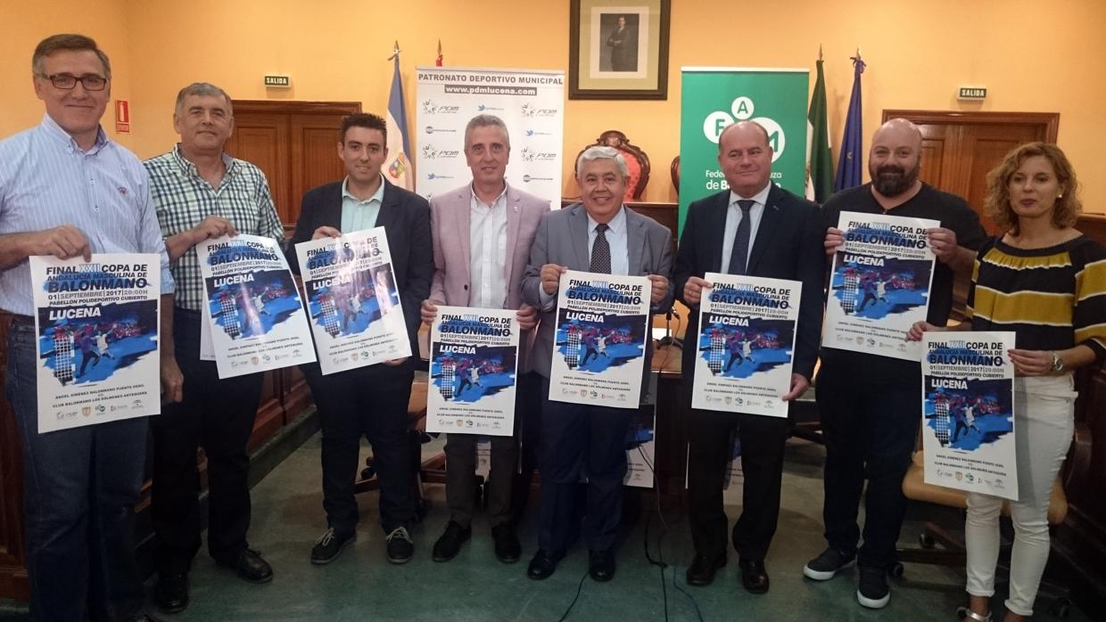 Un momento de la presentación de la final de la Copa de Andalucía este miércoles en Lucena