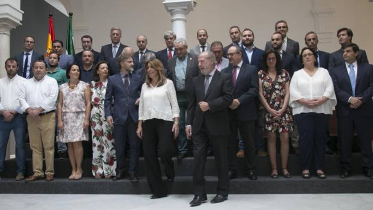 Susana Díaz se ha reunido este miércoles en San Telmo con alcaldes andaluces