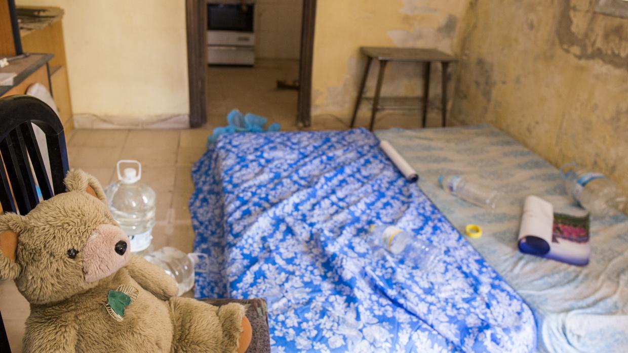 Vivienda en la que vivió la familia varios días en La Zarza