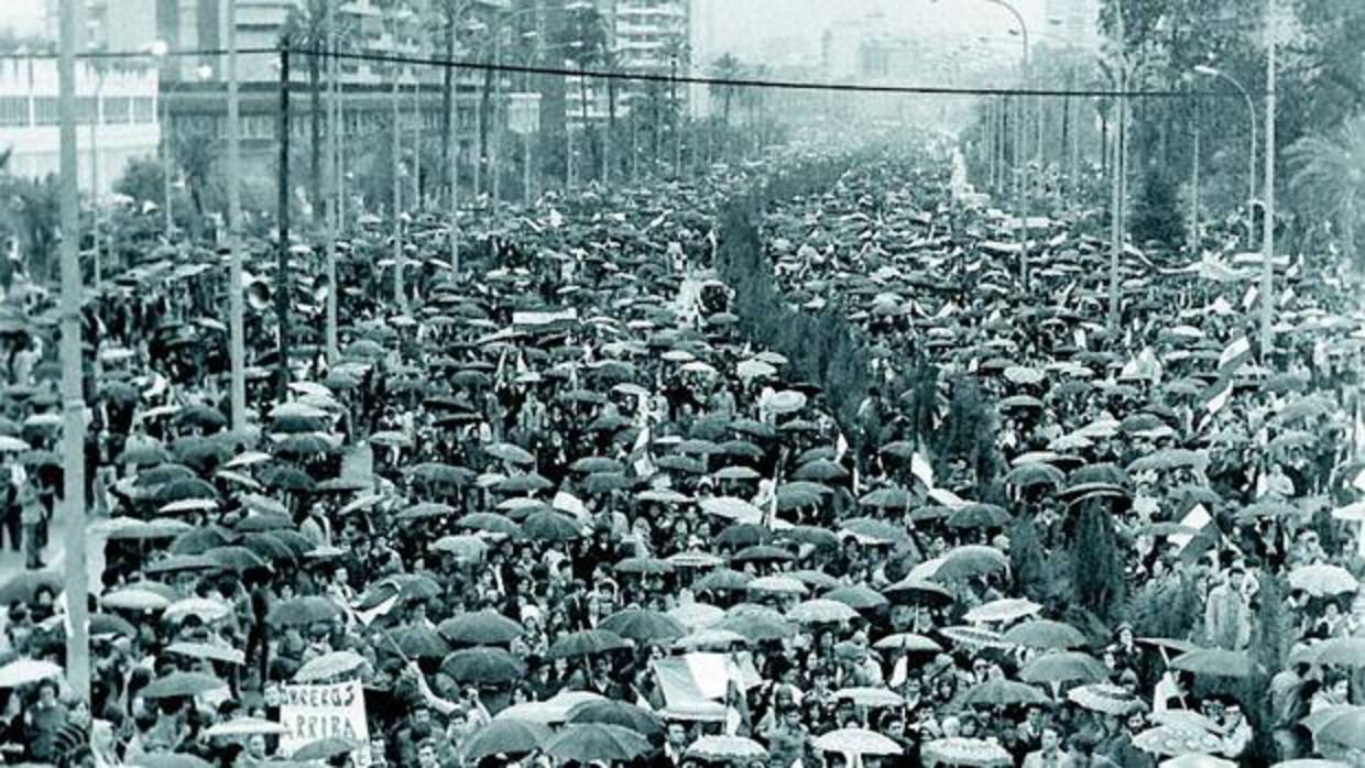 Imagen de la histórica manifestación en Málaga