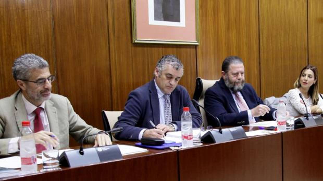Javier Carnero, en la comisión de Empledo del Parlamento andaluz
