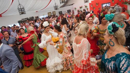 Ambiente en el interior de una de las casetas