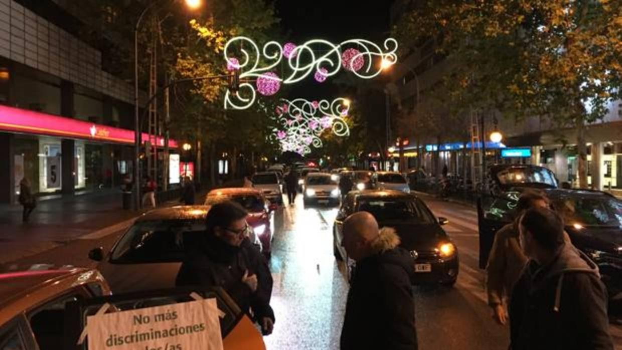 Corte de tráfico de los trabajadores de Aucorsa