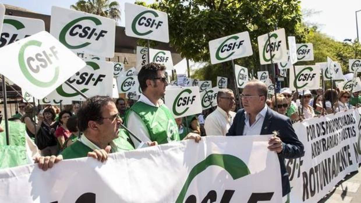 Manifestación de CSIF-A