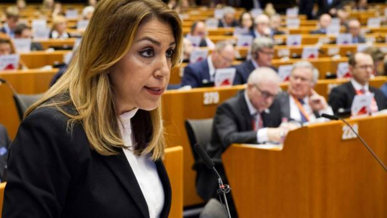 La presidenta de la Junta de Andalucía, Susana Díaz, en Bruselas, esta semana