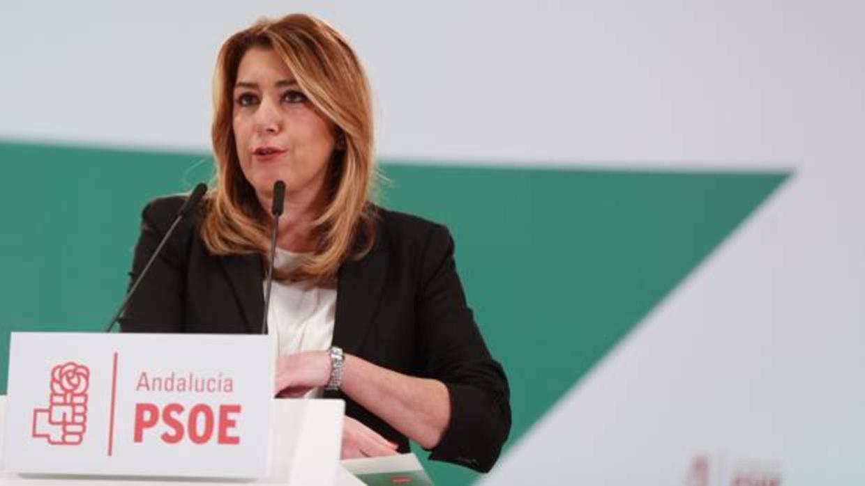 Susana Díaz durante el último comité director del PSOE andaluz