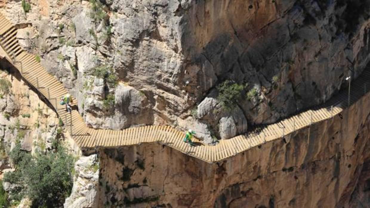 Vista del Caminito del Rey en Málaga