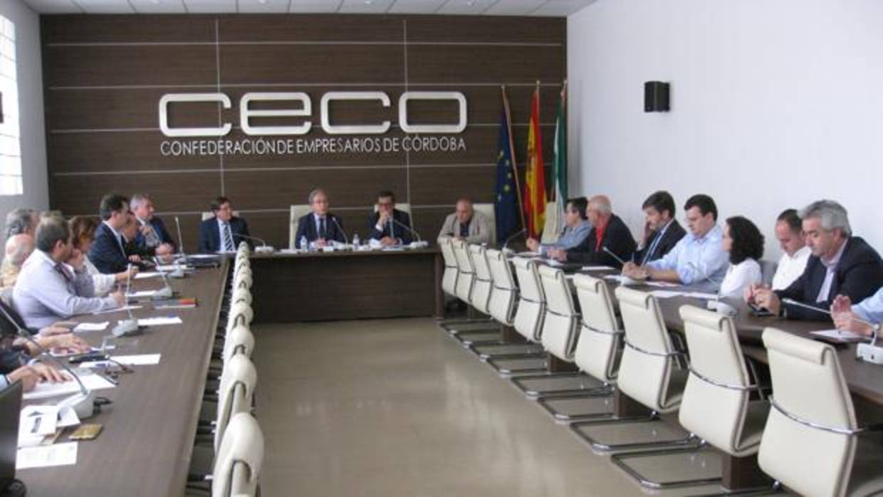 Reunión de la junta directiva de la Confederación de Empresarios de Córdoba