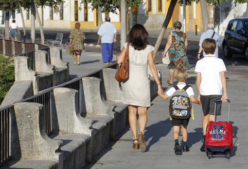 Escena típica del final de las vacaciones de verano