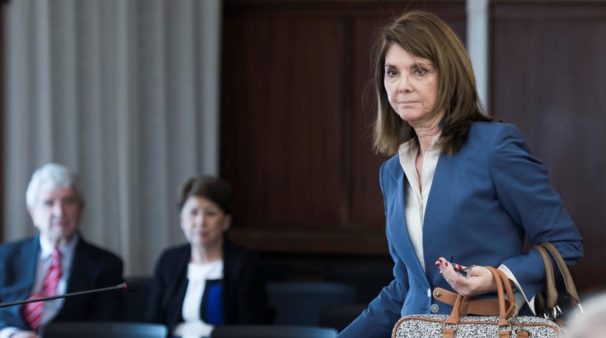 La exinterventora general de la Junta, Rocío Marcos, momentos antes de declarar como testigo