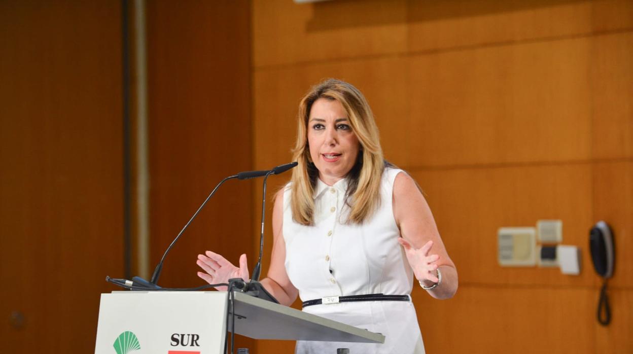 Susana Díaz, en el coloquio organizado por «Diario Sur» y Unicaja Banco en Málaga