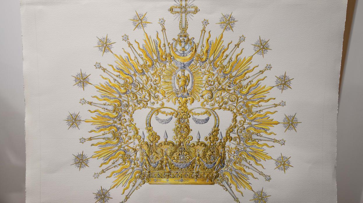 Diseño de la corona de coronación de la Virgen de la Paz y Esperanza