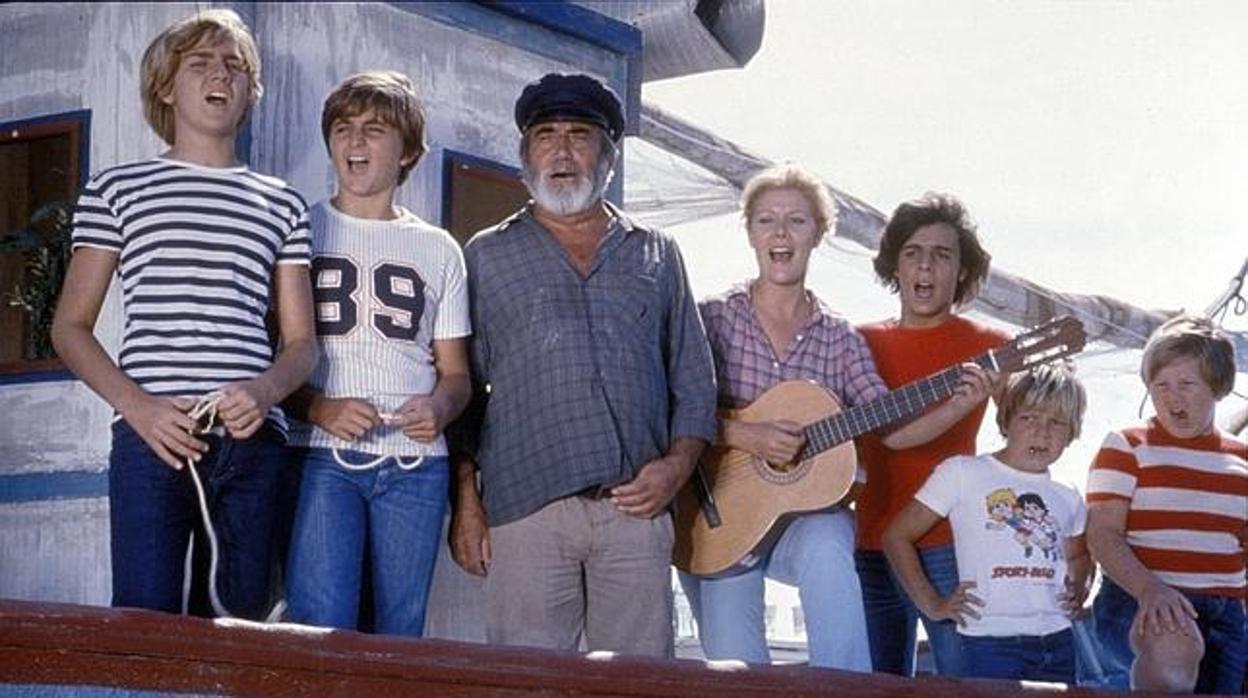 Momento de la serie Verano Azul, rodada en las playas de Nerja