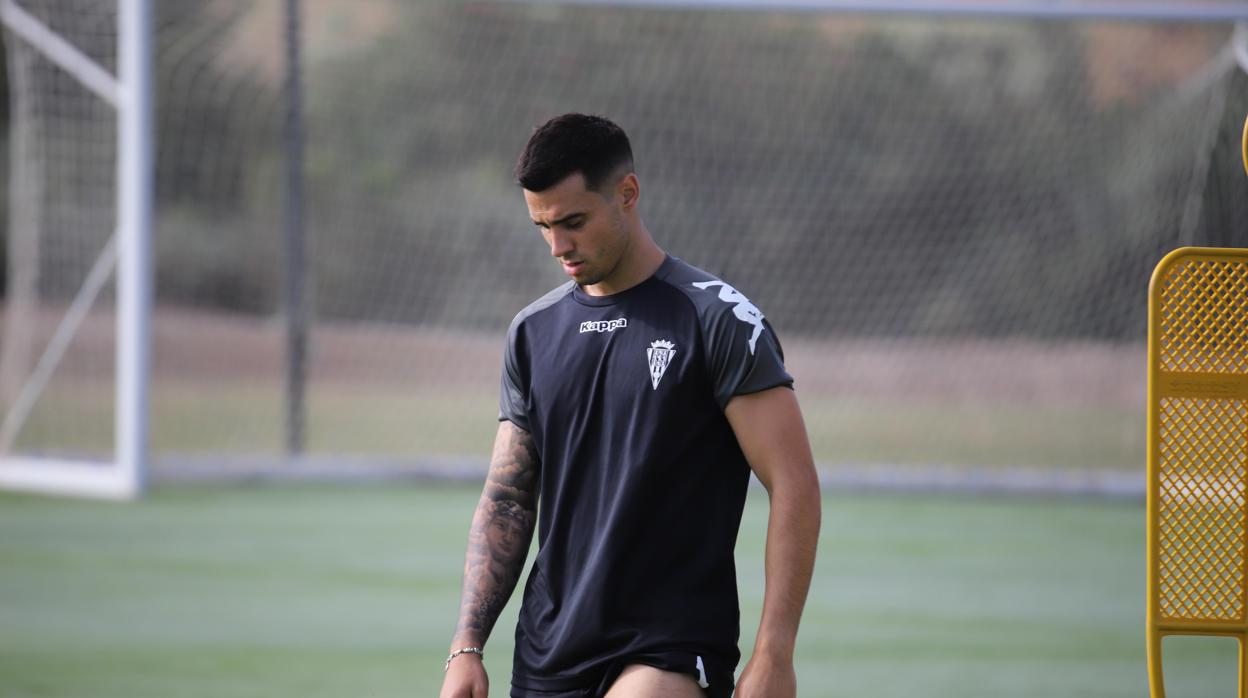 Jaime Romero durante una sesión de trabajo en la pretemporada