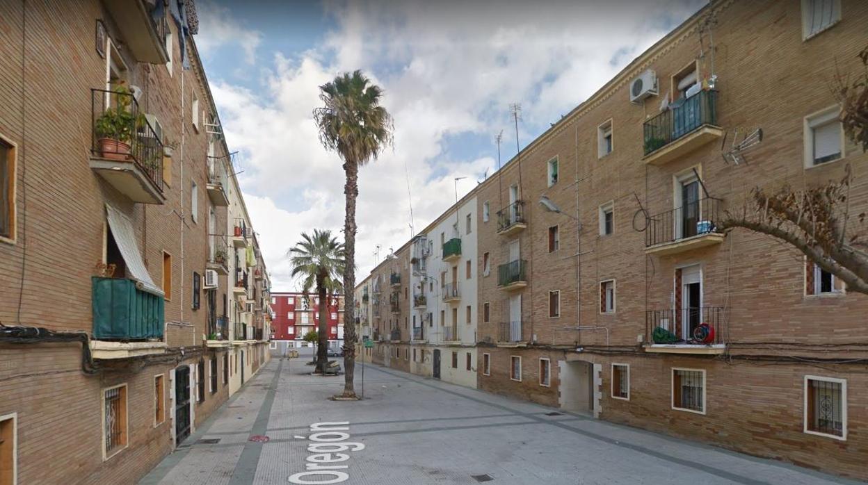 Calle Oregón de Huelva capital