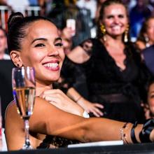 Julia Nakamatsu en uno de los palcos durante el concierto