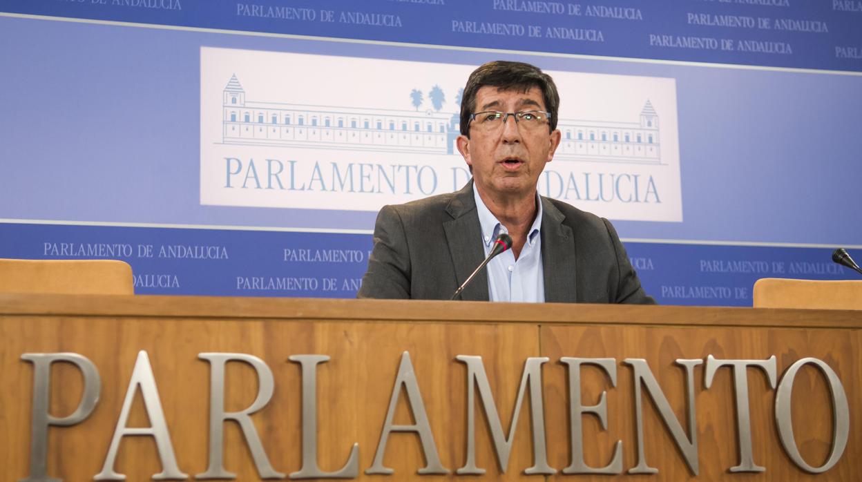 Juan Marín, en el Parlamento andaluz