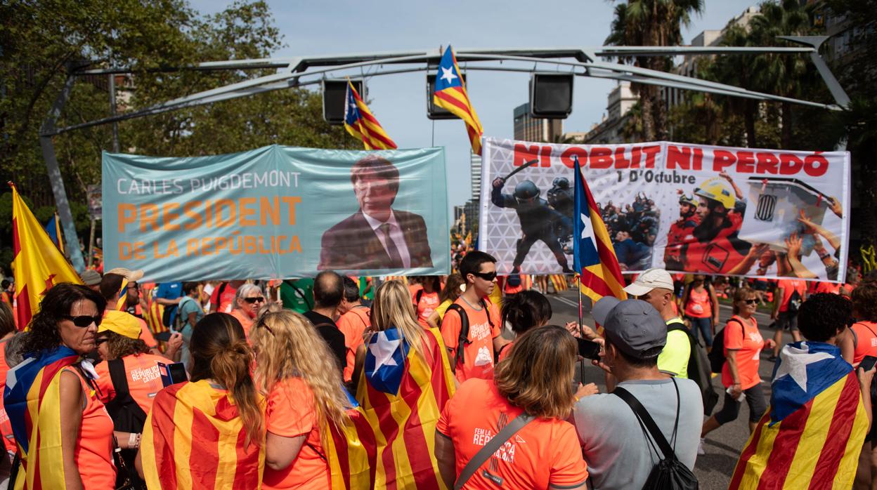 Imagen de la celebración ayer de la Diada
