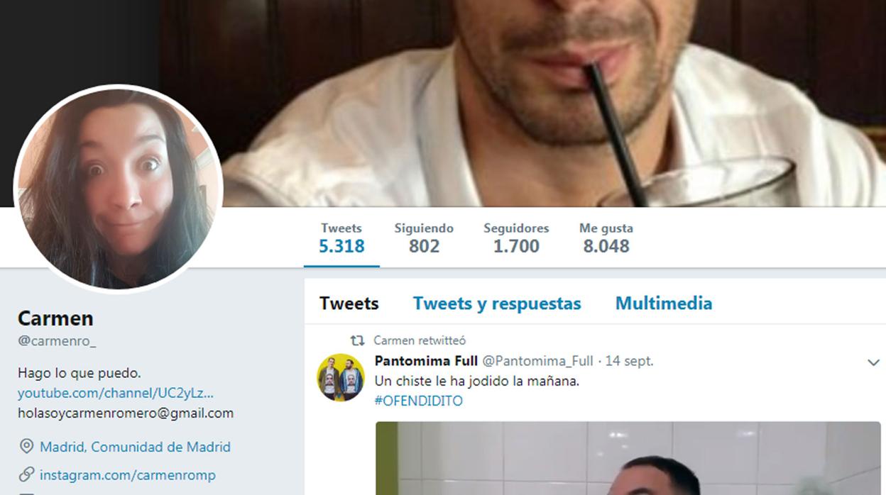 El perfil de Carmenro_ en Twitter