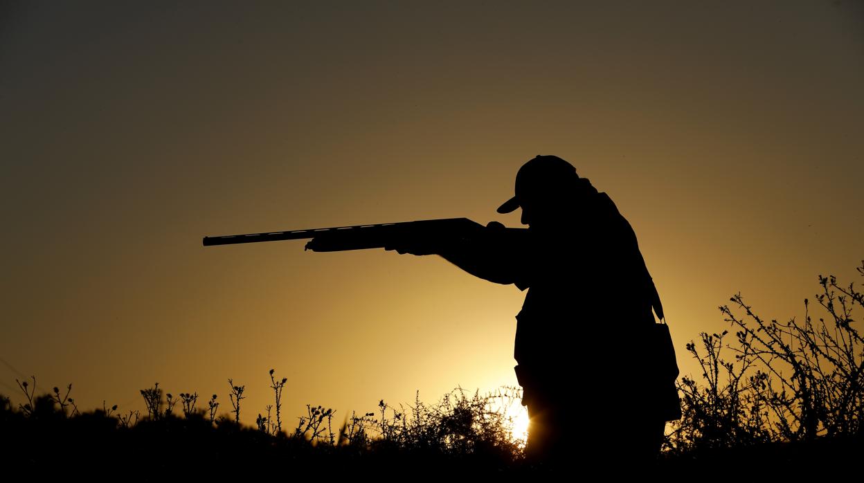 Un cazador apunta con su arma