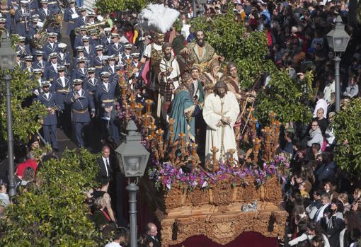 El Señor del Silencio, en su paso el Domingo de Ramos
