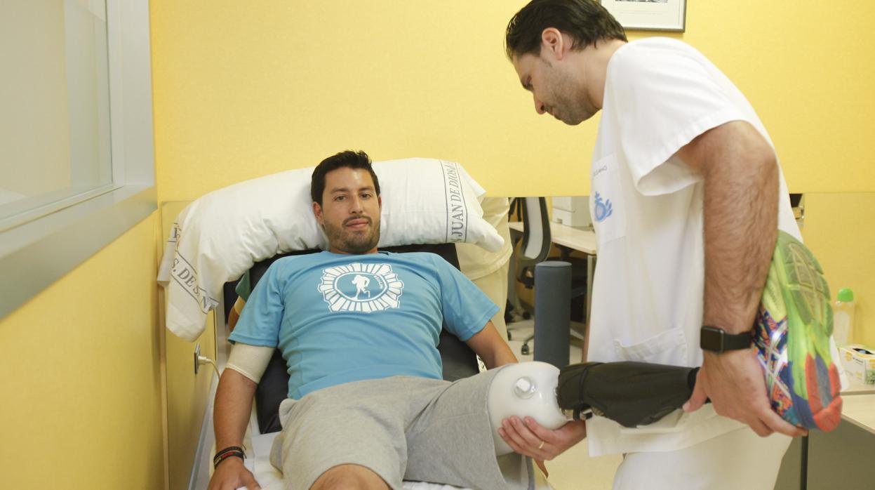 Rafael Prieto durante su recuperación en el Hospital San Juan de Dios
