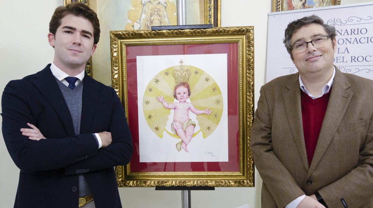 De izquierda a derecha, Fran Gil autor de la obra y Juan Ignacio Reales, presidente de la Matriz