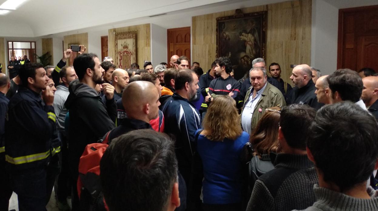 Protesta de los bomberos de Córdoba