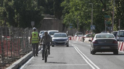 Obras en la Ronda del Marrubial de Córdoba