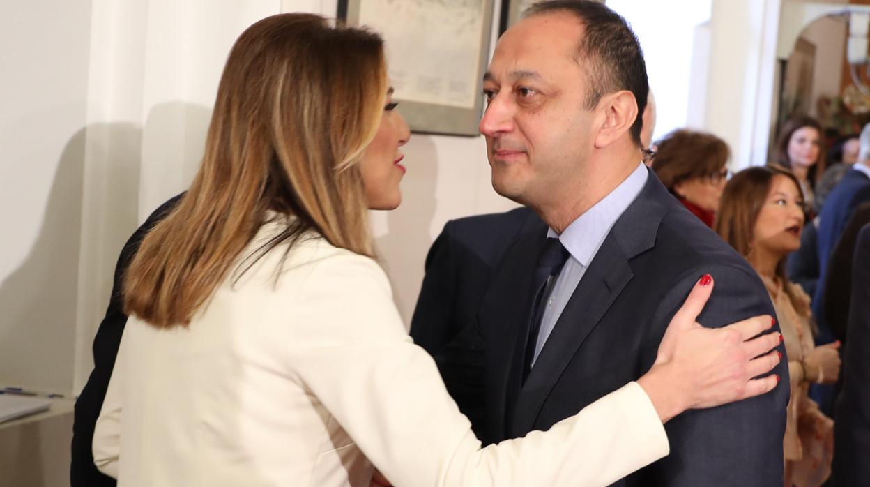 Susana Díaz y Rodríguez de Celis, este viernes en Sevilla