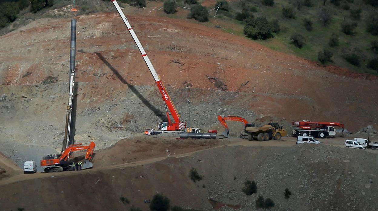 Trabajos de rescate del pequeño Julen en Totalán