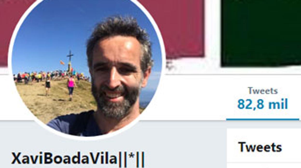 El perfil en Twitter de Xavi Boada
