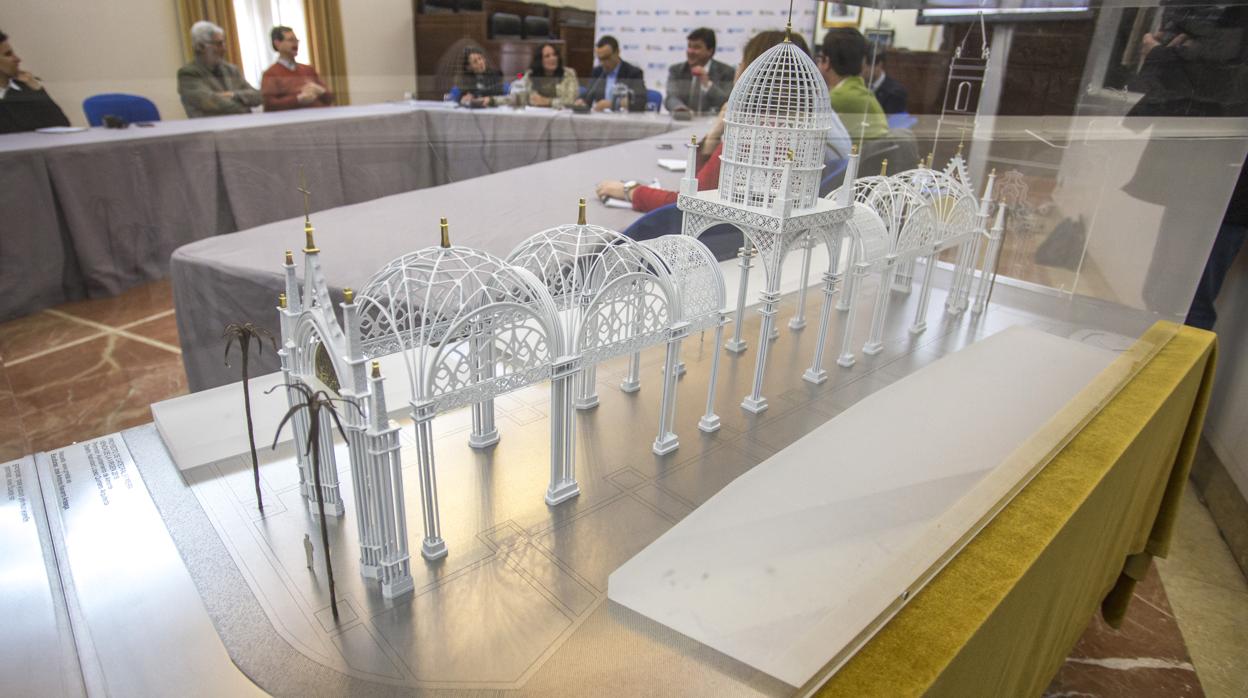 La maqueta de la Catedral Efímera que se levantará en Almonte