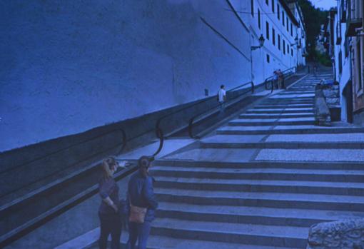 Reconstrucción de las escaleras mecánicas que el PP plantea para el Albaicín.