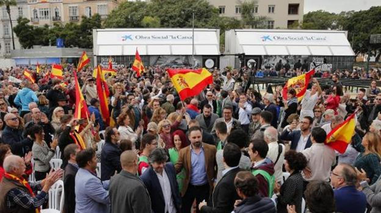 Imagen del mitin de Vox en Málaga