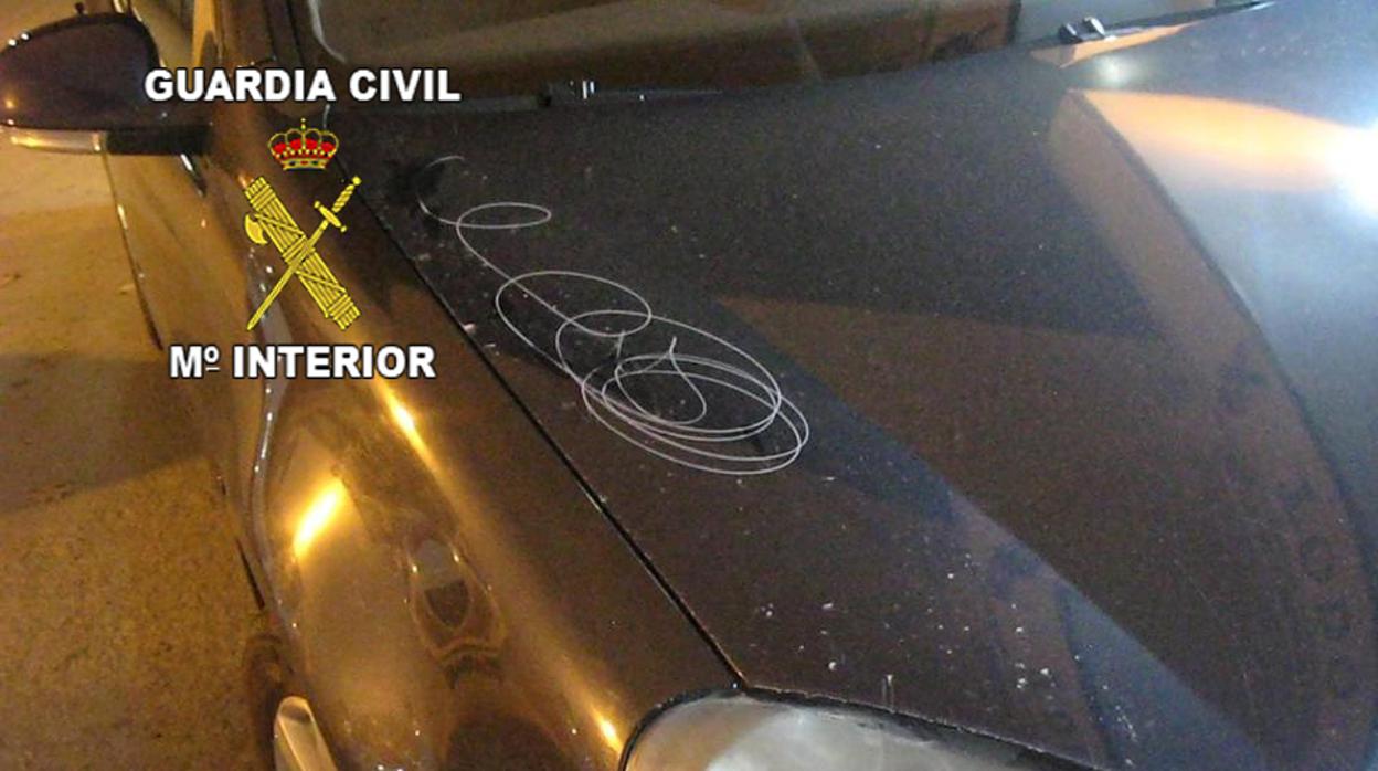 Daños producidos en uno de los vehículos