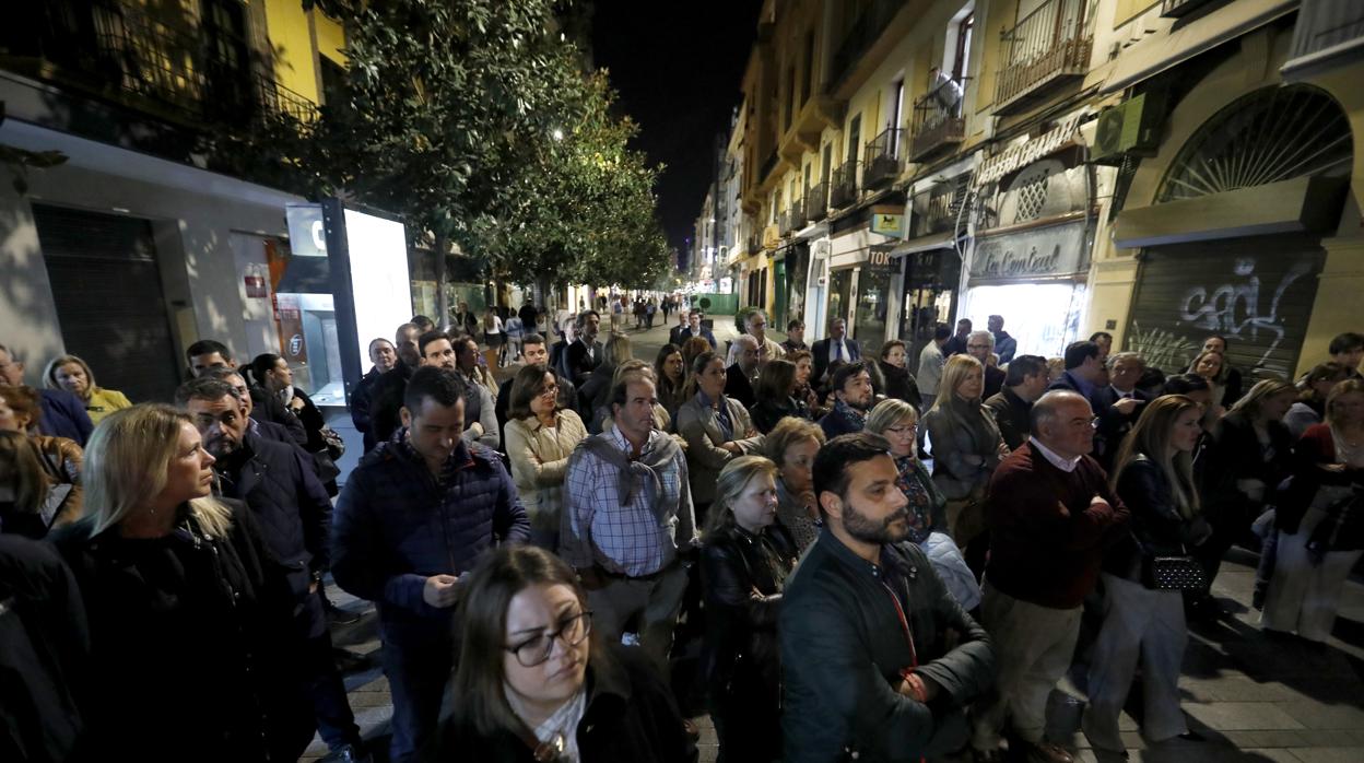 La última protesta de los comerciantes en Cruz Conde, el pasado martes