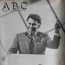 Portada de ABC de la victoria socialista de 1989