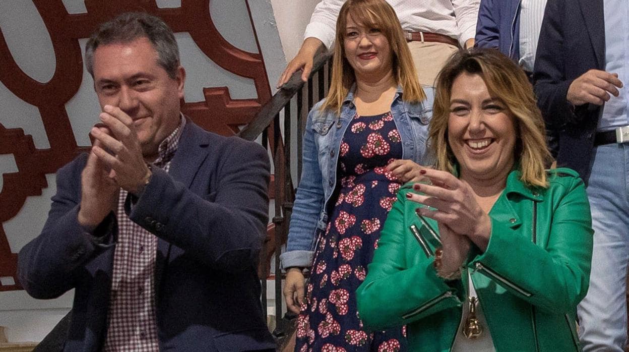 Susana Díaz, ayer en la sede del PSOE andaluz