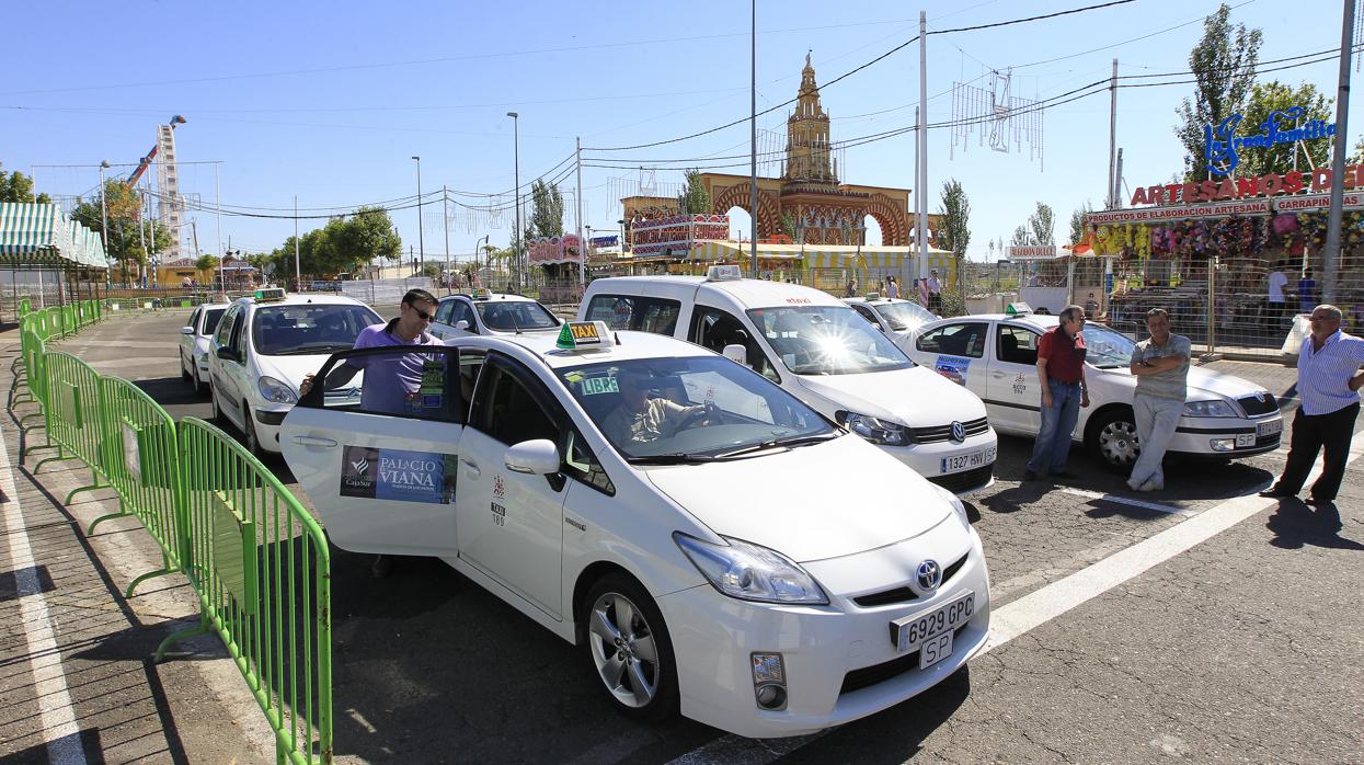 Parada de taxis en la Feria de Córdoba
