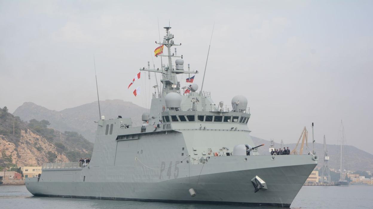 El buque «Audaz», a su llegada a la base de Cartagena, en una imagen de archivo