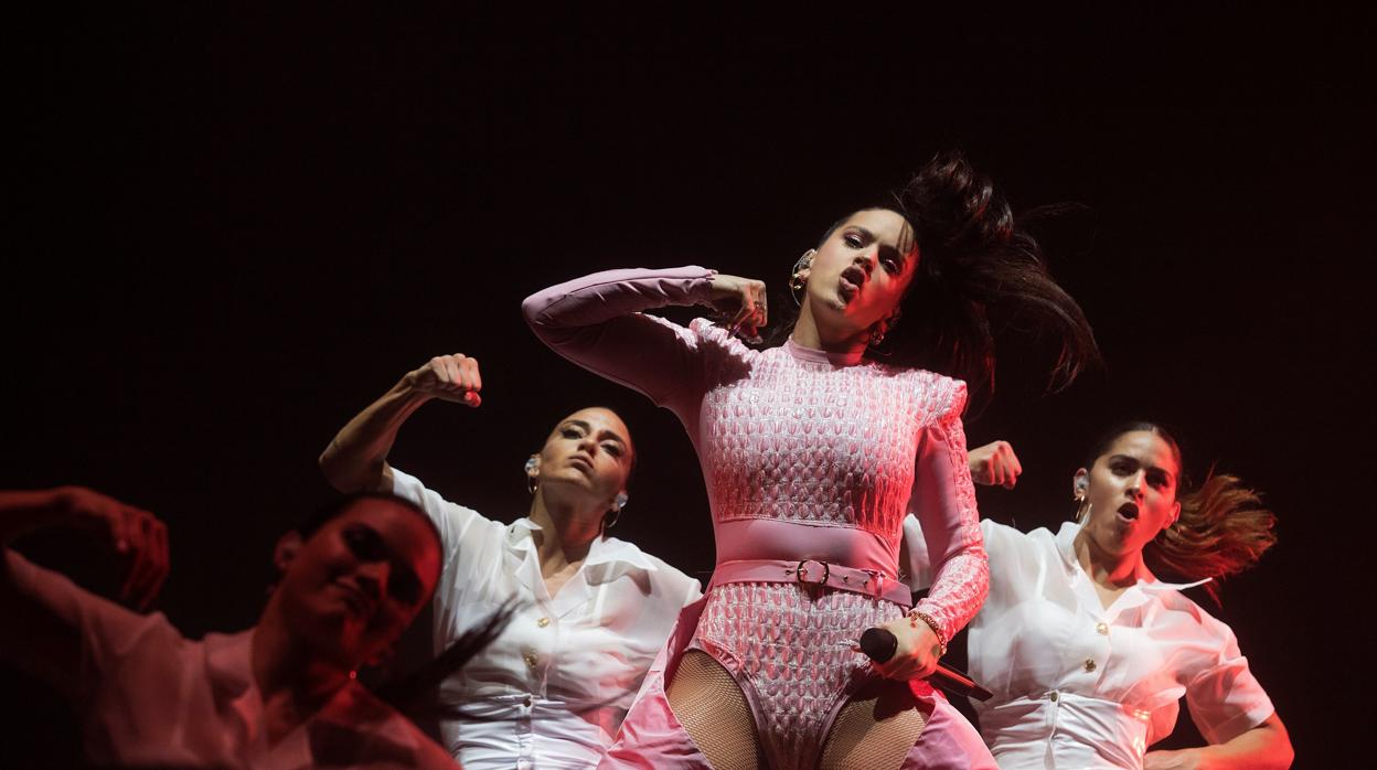 Rosalía, durante un concierto reciente