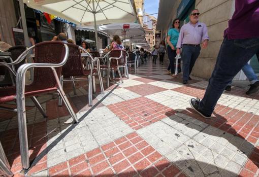 Delimitación de veladores del anterior Ayuntamiento de Córdoba