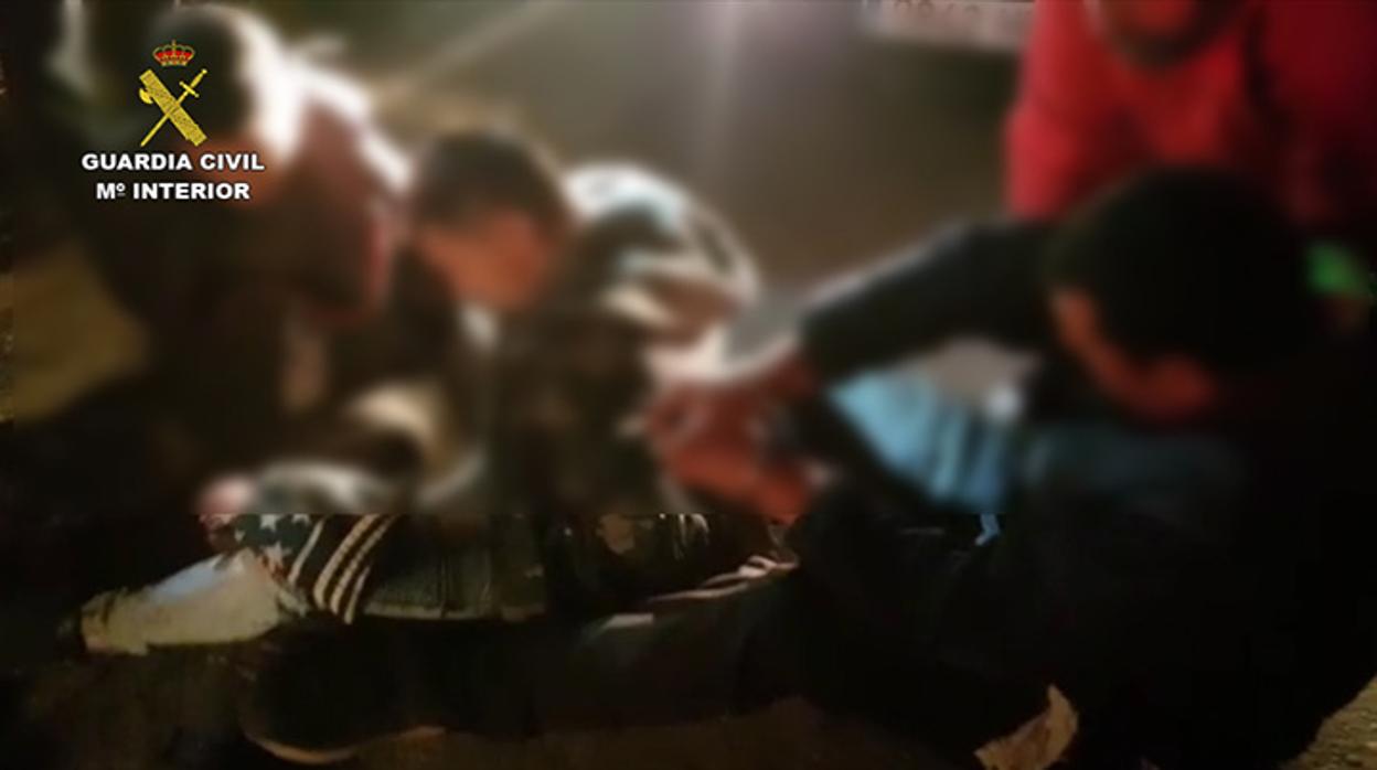 Algunos de los detenidos por la Guardia Civil