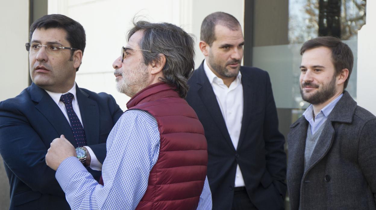 Jesús León, Carlos González, Iván Zaldua y Alejandro González, en enero de 2018 en Madrid