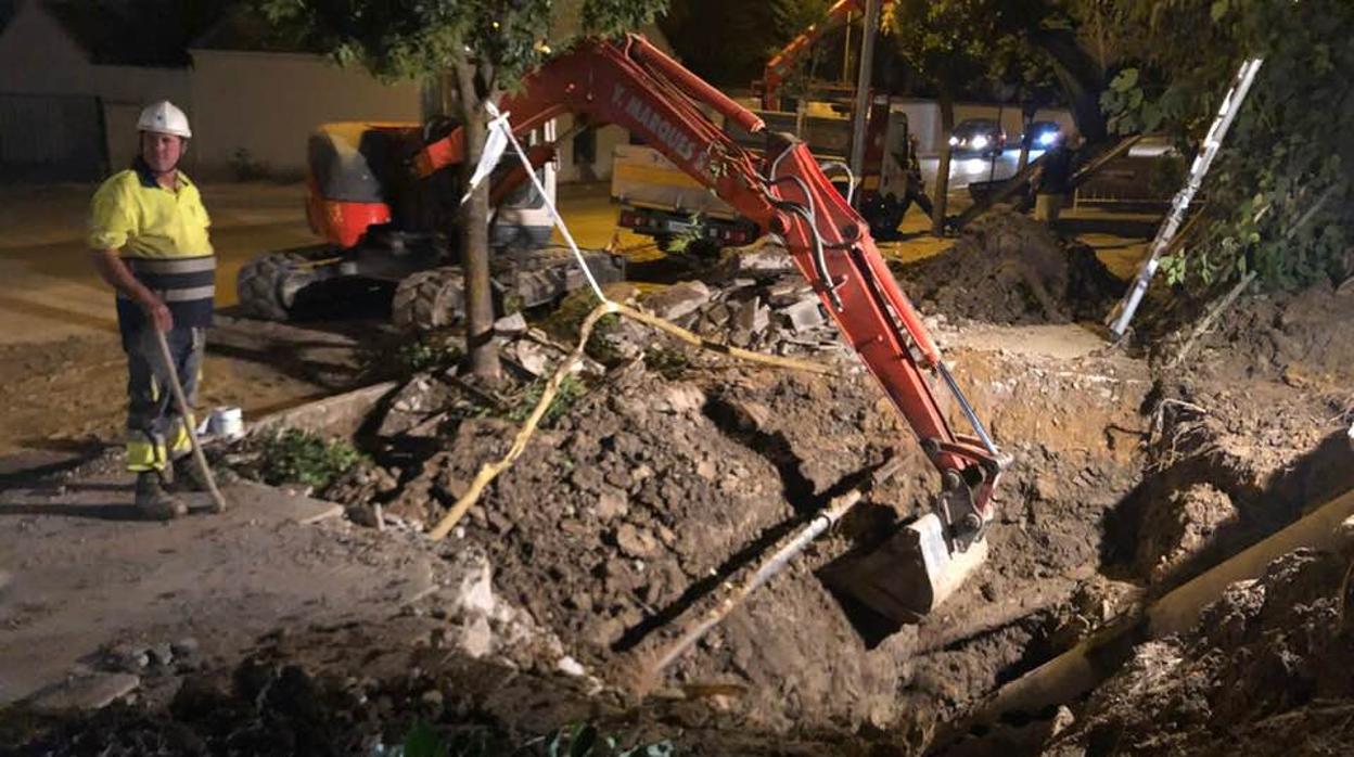 Aguas de Montilla trabajando en la zona