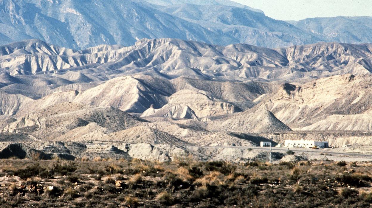 Vista del desierto de Tabernas, en Almería, el más grande de Europa.