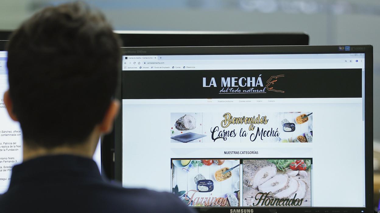 Página web de la empresa cárnica que ha sido clausurada